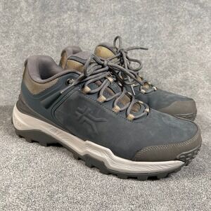 Kuru Quest Hiking Shoes Dark Grey Brown Trail Nubuck Womens 10D Wide 209403100